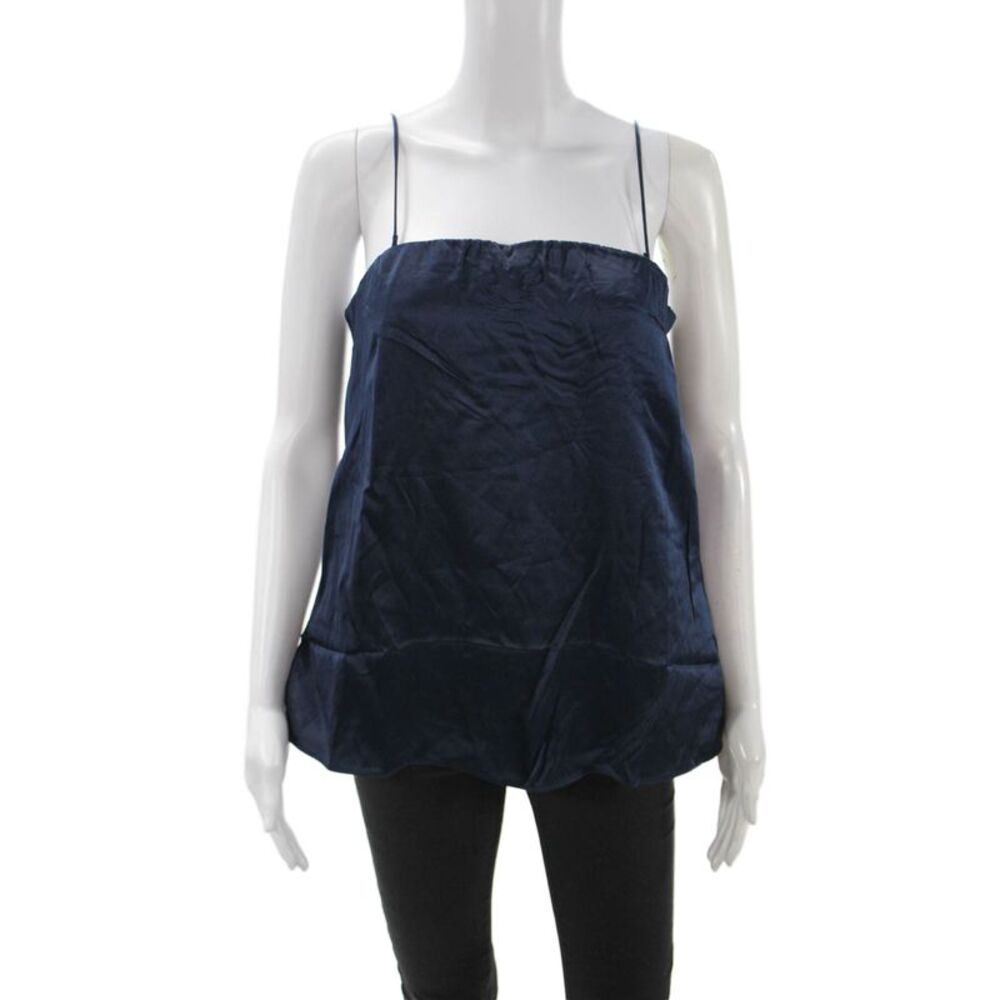 Everlane Womens Camisole Dark Blue 50% Silk 50% Viscose Sleeveless Size 6